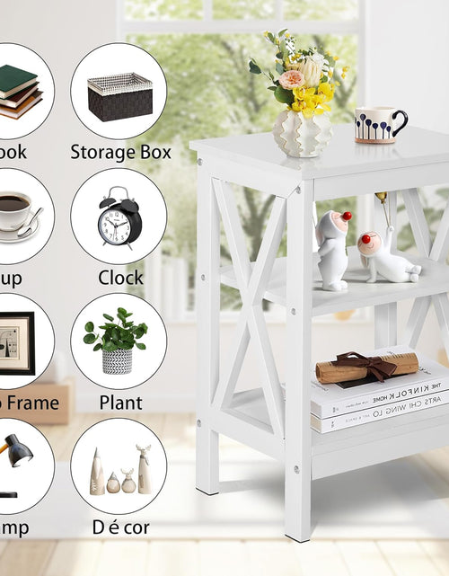 Load image into Gallery viewer, Modern Nightstands X-Design Side End Table Night Stand with Storage Shelf for Bedroom,Living Room,
