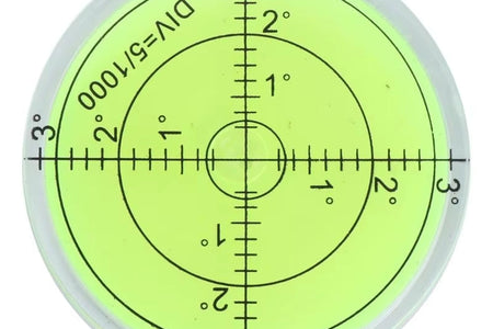60Mmx12Mm PMMA Bubble Degree Mark Surface Level round for Measuring Tool